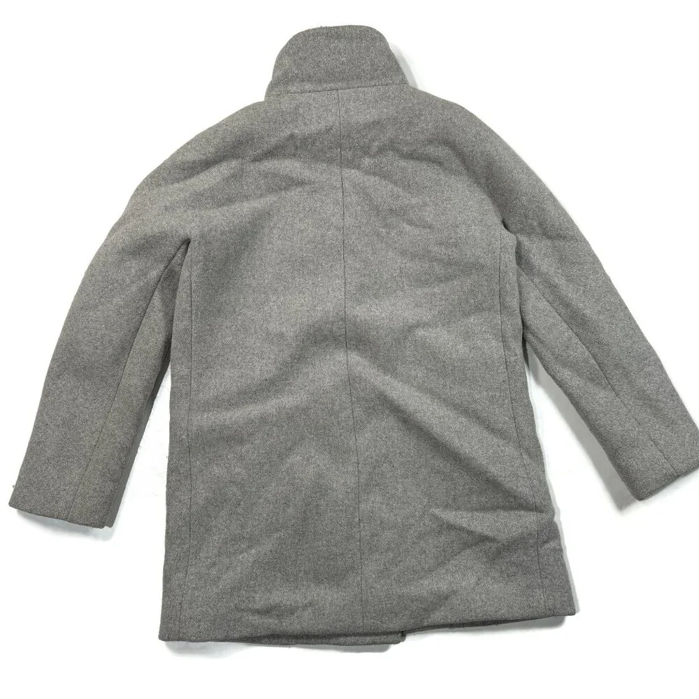 J Crew City Coat Womens 6 Petite 6P Gray Wool Blend Zip Pockets F5455 - Picture 8 of 11